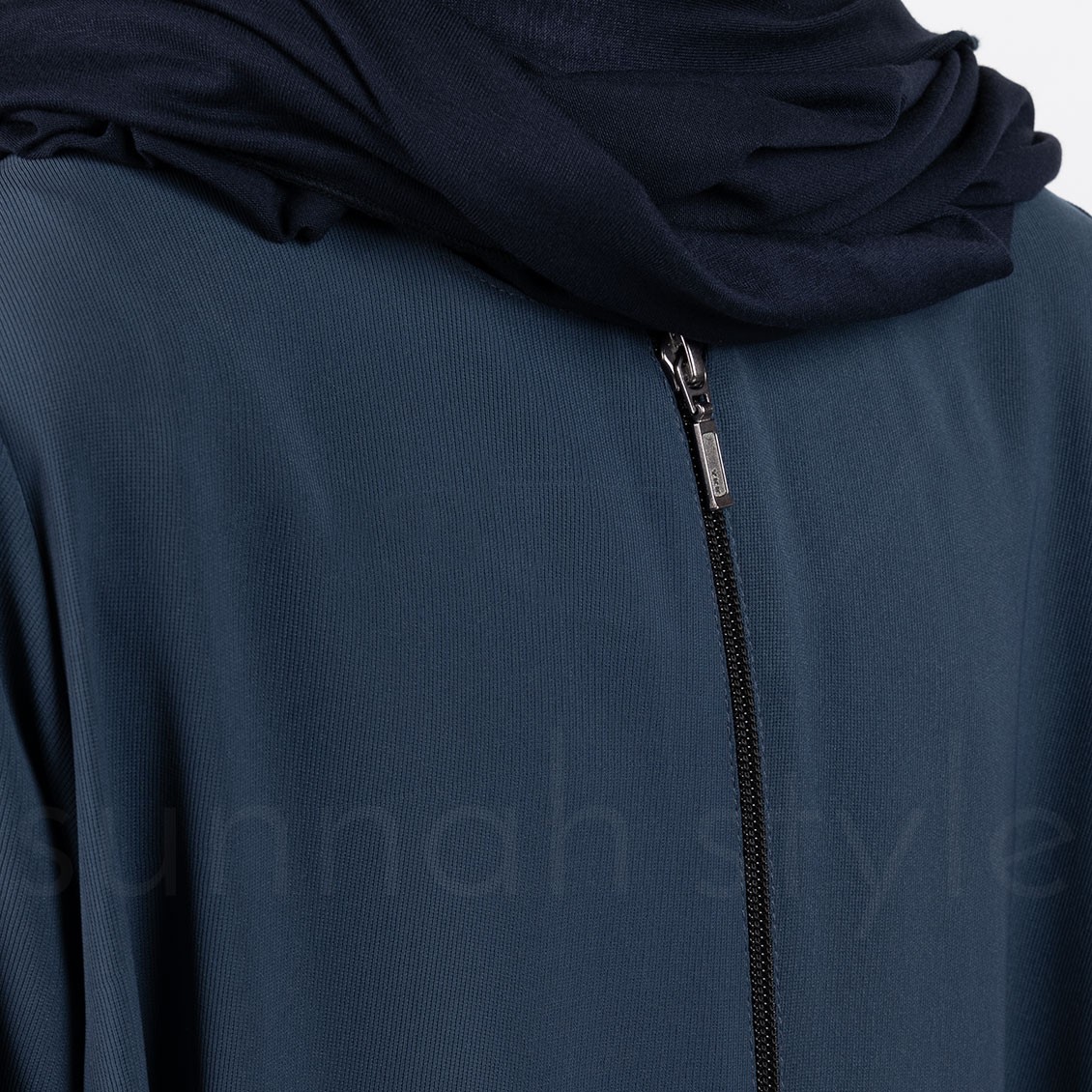 Sunnah Style Girls Essentials Full Zip Abaya Steel Blue